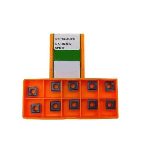 Indexable Lathe Carbide Insert 10PCS SPGT090408 SPGT140512-QPM Drill Hard Alloy Lathe Cutting Tool for Stainless Steel(SPGT090408-QPM) in Kuwait