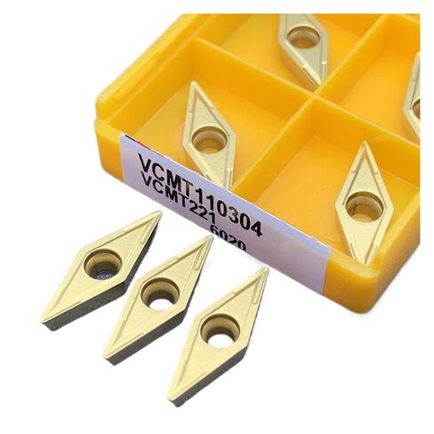 Indexable Lathe Carbide Insert 10pcs VCMT110304 15TF 6020 Hard Alloy Tool External Turning Applies to Stainless Steel(VCMT110304 6020) in Kuwait