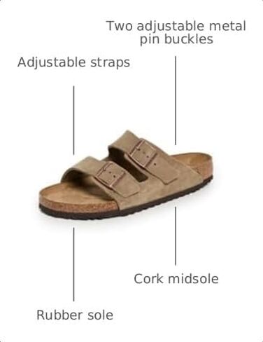 Birkenstock Unisex Arizona Soft Footbed Sandal, Taupe Suede, 44 M EU/11-11.5 B(M) US Men in Kuwait