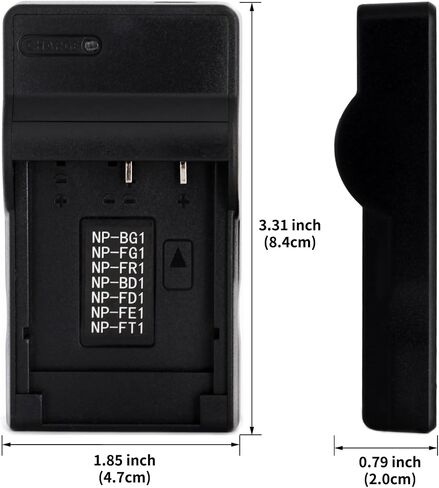 Norifon NP-BG1 USB Charger for Sony Cyber-Shot DSC-H50, DSC-H55 | Compaitible with Sony Cyber-shot DSC-H70, DSC-H90, DSC-HX30V, DSC-HX5V, DSC-HX7V, DSC-HX9V, DSC-W150, DSC-W290 Camera in Kuwait