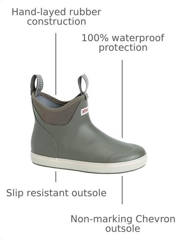 XTRATUF Women's 6 in Ankle Deck Boot, Brown, Size 11(M) in Kuwait