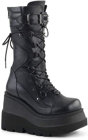 Demonya "Shaker-70" Boots - Black Vegan Leather in Kuwait