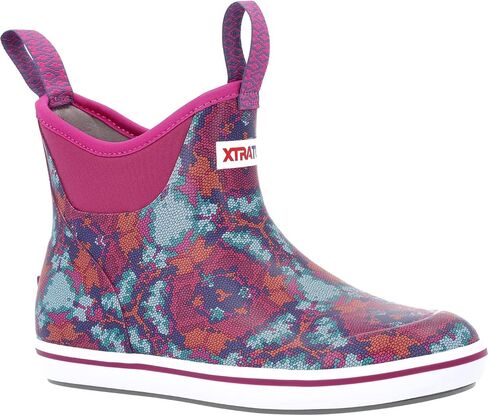 Xtratuf Women's 6 Inch Ankle Deck Boot, Kaleidoscope Scales Purple, Size 8 in Kuwait