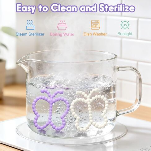 2 Pack Baby Teether Toys for 0-6 6-12 Month, Butterfly Teething Ring Toys | BPA-Free Silicone, Multi Texture for Gum Massage, Baby Chew Toys for Teething Relief 3-6 Month, Baby Shower Gifts in Kuwait