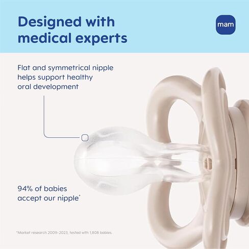 MAM Pacifier 6-16 Months Variety Pack, BPA-Free, Silicone Nipple, 3 Pack in Kuwait