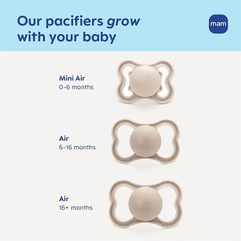 MAM Pacifier 6-16 Months Variety Pack, BPA-Free, Silicone Nipple, 3 Pack in Kuwait