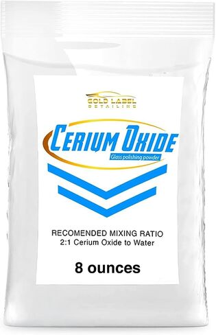 Optical Grade Cerium Oxide 8oz Glass Repair Powder | Glass Window and Windshield Repair | Optical Grade, for use with Camera, Scope, Binocular Lens (8oz with 3" Felt Bob Wheel) in Saudi Arabia