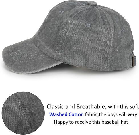 Toddler Boys Washed Cotton Baseball Hat Kids Trucker Hat for Boys Girls in Kuwait