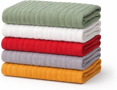 Muslin Burp Cloths for Baby, 10 Pack (2 of Each Color), 6 Layer Cotton Burp Cloths, Super Absorbent and Soft,Baby Burping Cloths for Boys and Girls, 100% Cotton, 10x20 Inches in Kuwait