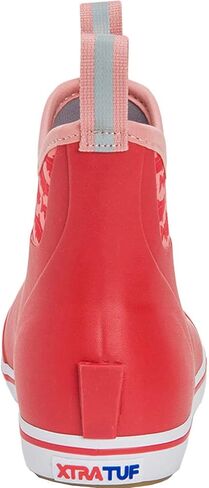 XTRATUF Women's Salmon Sisters Ankle Deck Boot, Red, Size 6(M) in Kuwait