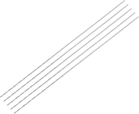 uxcell 5 Pcs 1mm Mini Micro Twist Drill Bits, High-Speed Steel Straight Shank Extra Long Drill Bit 80mm for Aluminum Alloy in Kuwait