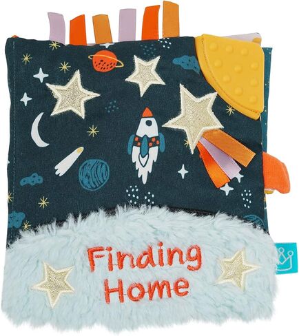 Manhattan Toy Little Rocket Finds Home Soft Activity Crinkle Book for Baby & Toddler with Tethered Characters Small in Kuwait