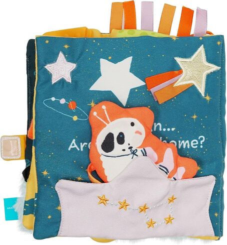 Manhattan Toy Little Rocket Finds Home Soft Activity Crinkle Book for Baby & Toddler with Tethered Characters Small in Kuwait