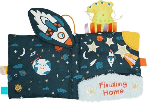 Manhattan Toy Little Rocket Finds Home Soft Activity Crinkle Book for Baby & Toddler with Tethered Characters Small in Kuwait