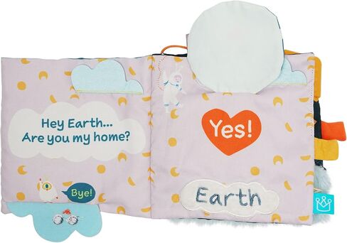 Manhattan Toy Little Rocket Finds Home Soft Activity Crinkle Book for Baby & Toddler with Tethered Characters Small in Kuwait