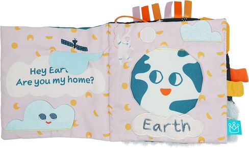 Manhattan Toy Little Rocket Finds Home Soft Activity Crinkle Book for Baby & Toddler with Tethered Characters Small in Kuwait