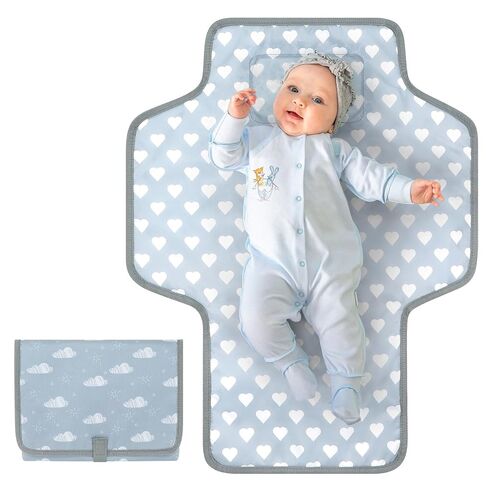 Accmor Portable Diaper Changing Pad, Waterproof Baby Changing Mat, Foldable Travel Diaper Changing Pads for Baby, Baby Essentials Shower Registry Gifts in Kuwait