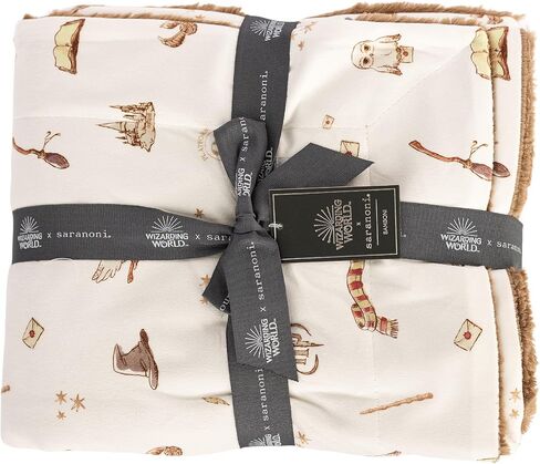 Saranoni Minky Lush Baby Blanket Harry Potter Receiving Blanket 30x40 | Wizarding World baby blanket with buttery-soft microfiber fabric for receiving, cuddles, and everyday comfort. in Kuwait