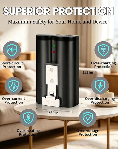 Ring Battery Replacement 6040mAh with Dual Charging Station for Ring Doorbell 2/3/3 Plus/4, Stick Up Cam, Spotlight Cam & Peephole Cam 2-Pack in Kuwait