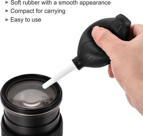 MECCANIXITY Dust Ball Air Blower Rubber Blowing Pump Cleaning Tool for Camera Lens, Keyboard, PCB Board, Computer, Plants, 147mm, Black Pack of 3 in Kuwait
