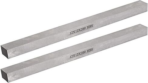 HSS Lathe Tool Bit 12mm x 12mm x 200mm, Square Lathe Turning Tool Blanks, High Speed Steel Rectangular Fly Cutter Mill Blank (0.47" x 0.47" x 8") 2pcs in Kuwait