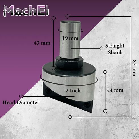2" (50 mm) Head Diameter Fly Cutter with Straight Shank & Replaceable Carbide Insert – Precision Indexable Tool for Milling & Lathe Machines in Kuwait