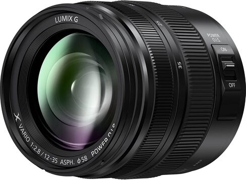 PANASONIC LUMIX G X VARIO II PROFESSIONAL LENS, 12-35MM, DUAL I.S. 2.0 WITH POWER OPTICAL I.S, MIRRORLESS MICRO FOUR THIRDS, H-HSA12035 (2017 Model - USA BLACK) (Renewed) in Kuwait