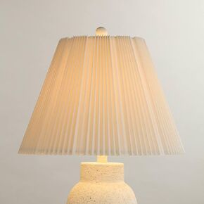 Mavin Large Off-White Knife Pleated Lamp Shade 9x17x12.25 (Spider) | 9" Top x 17" Bottom x 11.75" High x 12.25" Slant Replacement for Table + Floor Lamps Eggshell Empire Harp + Finial in Saudi Arabia