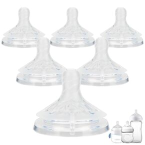 Silicone Bottle Nipples for Philips Avent Natural Baby Bottles,Size 3 Nipple,1m+,Slow Flow, 6 Count in Saudi Arabia