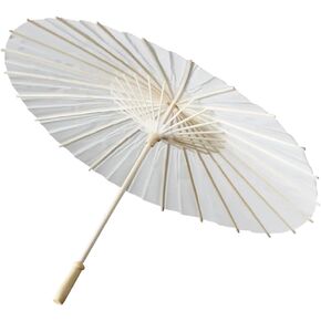 A White Paper Umbrella for Wedding Decoration Handmade Traditional Chinese Bridal Sunshade Photo Prop and Party Accessory,40cm in Kuwait