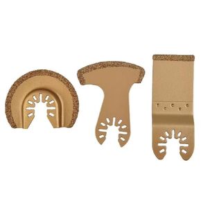 3Pcs Carbide Oscillating Multi Tool Saw Blade Set, Grout Remover for Tile Marble Cement Joint Cutting in Kuwait