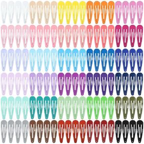 Cinaci 120 Pack 4cm/1.6" Small Blank Plain DIY Craft Silver Metal Snap Hair Clips Barrettes Non Slip Hairpins Grips Bang Hair Holders Accessories for Women Girls Teens Kids Toddlers in Kuwait