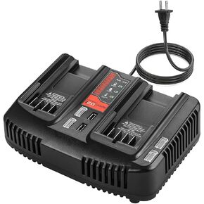 DONGPUCUN Dual Port 20V Charger for Craftsman V-20 Lithium Battery Charger CMCB104 CMCB204 CMCB202 CMCB201 CMCB209 CMCB205 CMCB100 Replacement for Craftsman 20V Battery Charger in Saudi Arabia