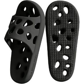 Shower Shoes for Men Women Drainage Holes Sandals Non-Slip Slippers | Lightweight Comfortable Quick-Dry Slides for Bathroom Pool Gym Hotel Beach Dorm in Saudi Arabia