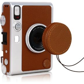 Lens Cap Fit for Fujifilm Mini EVO Instant Camera, Anti-Scratch Aluminum Lens Cover with Flocking Internal (Brown) in Kuwait