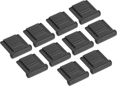 12mm Universal Camera Hot Shoe Cover Cap, 10 Pack Hot Shoe Cap Hot Shoe Protector Plastic Suitable for Nikon for Fujifilm for Pentax DSLR/SLR Camera, Black in Kuwait