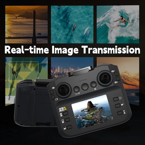 Toladrone TD12LCD Drone with LCD Screen Remote Control Brushless Motor WiFi Real-time Transmission Drones for Adults Drone with Camera Foldable Quadcopter for Beginners in Kuwait