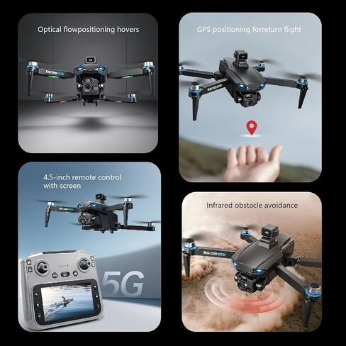 Drones with Camera for Adults 4K UHD Camera GPS Drone with 3-Axis Gimbal, 8K Photo, Under 249g FAA Exempt Mini Quadcopter for Beginners, Auto Return in Kuwait