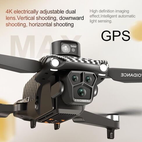 5G Dual Camera GPS Drone with 360° Laser Obstacle Avoidance, 4.5 Inch Screen, 7.4V 3000mAh 2 Batteries (30 Min Flight), 3,280ft RC Range, Brushless Motor, Optical Flow Positioning, Follow Me, Circle Fly, Return Home, APP Control, Low Voltage Protection, 4 in Kuwait
