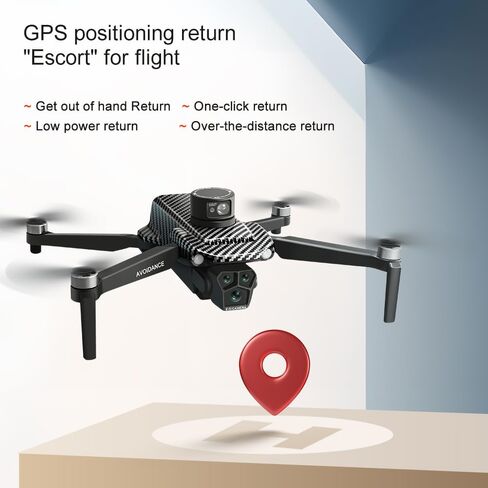 5G Dual Camera GPS Drone with 360° Laser Obstacle Avoidance, 4.5 Inch Screen, 7.4V 3000mAh 2 Batteries (30 Min Flight), 3,280ft RC Range, Brushless Motor, Optical Flow Positioning, Follow Me, Circle Fly, Return Home, APP Control, Low Voltage Protection, 4 in Kuwait