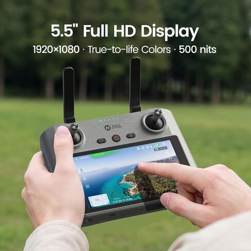 Holy Stone RC243A Remote Controller, 5.5-inch 1080P Full HD Display, 6KM Transmission, 32GB Storage + microSD Support, Up to 3H Runtime, Compatible with HS600/HS600D & HS360E/HS360D Only in Kuwait