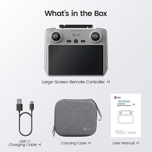 Holy Stone RC243A Remote Controller, 5.5-inch 1080P Full HD Display, 6KM Transmission, 32GB Storage + microSD Support, Up to 3H Runtime, Compatible with HS600/HS600D & HS360E/HS360D Only in Kuwait