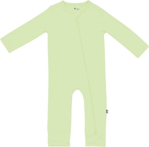 KYTE BABY Infant and Toddler Dual Zipper Romper, Ultra-Soft Rayon Made From Bamboo Sleeper, Boys and Girls Pajamas (3-6 Months, Pistachio) in Kuwait