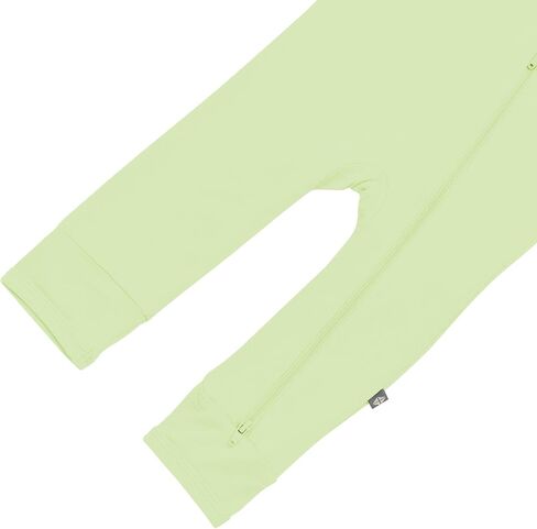 KYTE BABY Infant and Toddler Dual Zipper Romper, Ultra-Soft Rayon Made From Bamboo Sleeper, Boys and Girls Pajamas (3-6 Months, Pistachio) in Kuwait