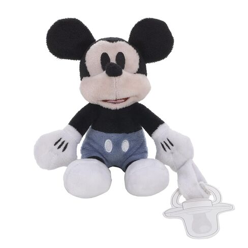 Disney Mickey Mouse White, Blue and Black Plush Buddy Pacifier Holder in Kuwait
