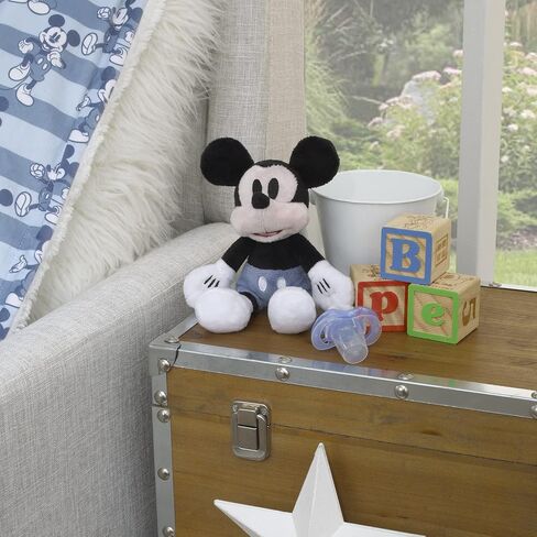 Disney Mickey Mouse White, Blue and Black Plush Buddy Pacifier Holder in Kuwait