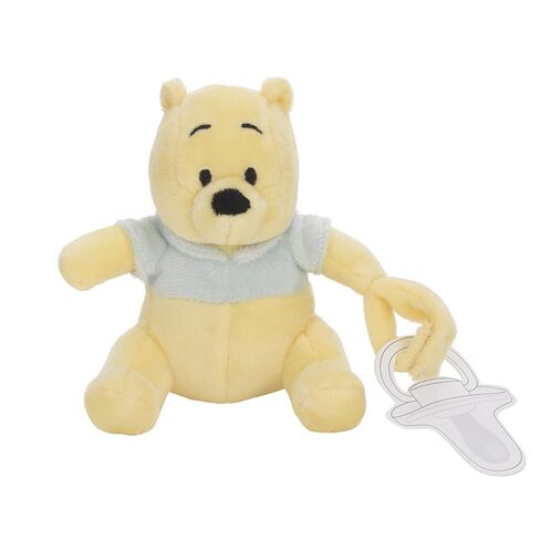 Disney Winnie The Pooh Yellow and Aqua Plush Buddy Pacifier Holder in Kuwait