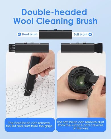 LENTION Screen Cleaner Spray Kit 6.7oz Bottle with Microfiber Cloth & Brush | Streak-Free, OLED Safe & Alcohol-Free for MacBook, Laptop, Phone, TV, Camera Lens, Eyeglasses, Car Displays & All Screens in Kuwait