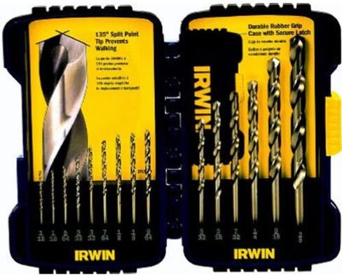 Irwin Tools IRWIN Drill Bit Set, Cobalt Alloy Steel, 15-Piece (316015) in Kuwait