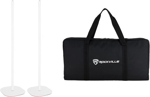 Rockville SABER STAND X2 Stands For Rock Saber Tube Lights, Pair, Adjustable Height, Travel Bag Included, White | Travel Bag Included, 41.25"-62.8" Adjustable Height, Weighted Steel Base, 1/4" Thread, 3-Piece Design in Kuwait